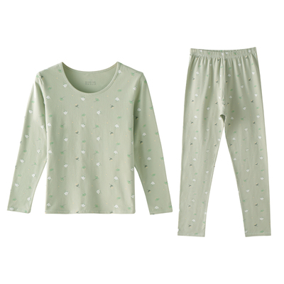 纯棉秋衣秋裤女抗菌亲肤全棉学生