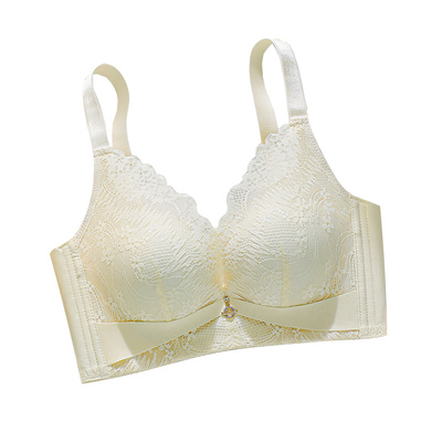 内衣女小胸聚拢显大收副乳防下垂上托无钢圈无痕女士性感蕾丝文胸