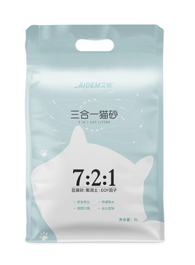 艾顿三合一混合猫砂4袋装