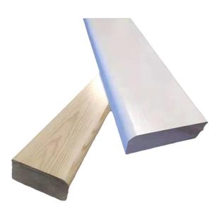 榻榻米实木原木炕沿樟子松床边收边原木免漆白色漆榻榻米炕沿包边