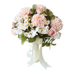 手捧花新娘结婚仿真花领证拍照花束假花高级感婚礼伴娘捧花装饰花