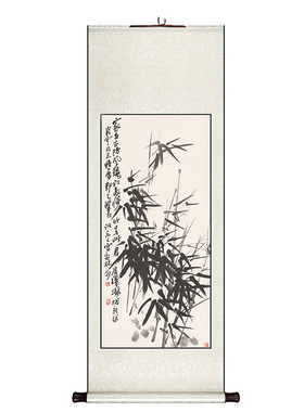郑板桥玄关字画新中式