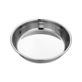 304不锈钢圆盘带耳朵托盘凉皮锣锣糕盘蒸年糕盘饭盘纯平方盘菜盘