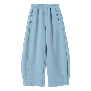 女童裤子加绒秋冬加厚保暖卫裤2025新款儿童休闲弯刀裤户外运动裤