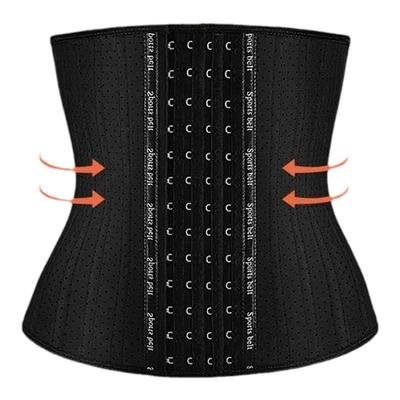 天然乳胶不卷边钢龙骨束腰收腹带