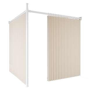 隐形折叠免打孔房间隔断帘出租屋卧室遮挡帘分割窗帘床边屏风挂帘