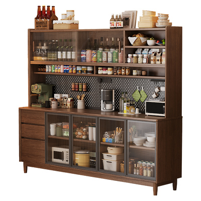 全实木餐边柜收纳一体靠墙