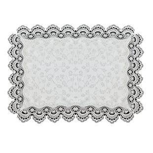 唯米5152法式蕾丝餐桌布白色镂空花边装饰长方形防尘茶几台布百搭