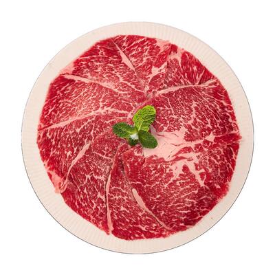 澳洲进口安格斯原切雪花牛肉片牛肉卷涮烤肥牛卷牛肉新鲜火锅食材