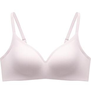 曼妮芬舒适无钢圈内衣女性感深V一片式无痕小胸聚拢文胸罩软支撑