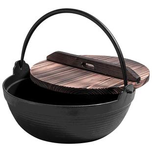 铸味铸铁锅日本寿喜锅锅具电磁炉日式寿喜烧锅炖锅吊锅汤锅珐琅锅