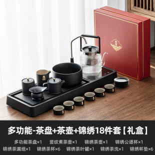 家用全自动一体烧水壶排水式 销茶盘套装 干泡台小型轻奢功夫茶具厂