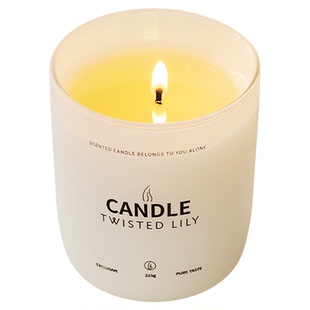 twisted lily乌木檀香高级香薰蜡烛精油家用室内持久房间卧室香氛