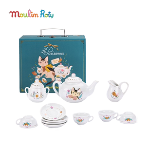 法国moulinroty茉兰若缇儿童过家家陶瓷茶具玩具女孩套装生日礼物