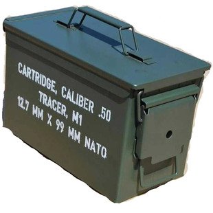 包邮美式单药箱厚铁皮北约密封箱军迷收藏机车边改储物箱车载工具