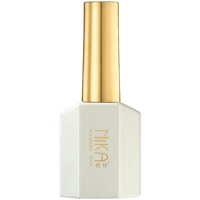 NIKA新款桃花坞裸粉色猫眼网红打底裸色玻璃珠猫眼甲油胶美甲店用