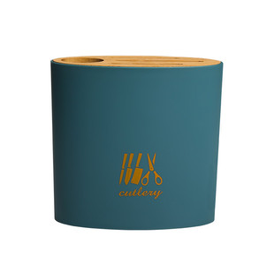 竹木盖口菜刀沥水架厨房刀具收纳存放简易支架削皮刀剪刀筒刀子座