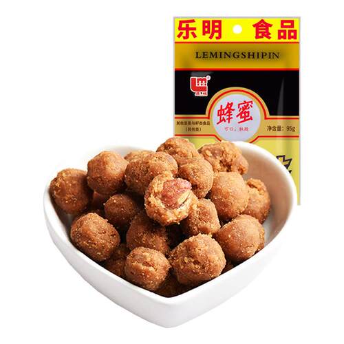 乐明香酥花生95g*5袋 四川特产天府花生米蜂蜜花生油炸裹衣花生仁