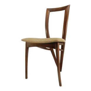 Slow Living中古实木餐椅家用靠背椅子设计师软包喝茶主人椅轻奢