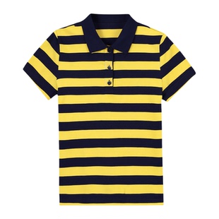 短袖t恤女翻领保罗衫上衣polo衫夏季带领体恤宽松加肥加大码女装