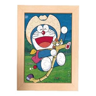 小叮当多啦a梦周边拼图相框6岁以上儿童男孩女孩手工diy生日礼物