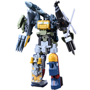 变形六合一军事机器人模型儿童男孩玩具金刚6合体战斗机导弹新款