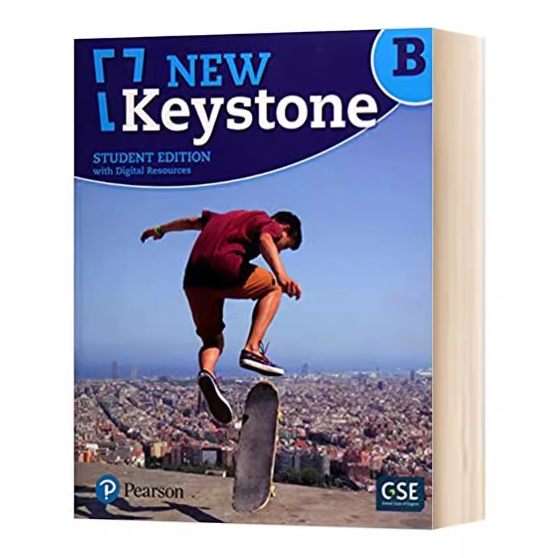 Pearson培生原版美国ESL综合初中教材NEW KEYSTONE A/C/D级别（含在线学习账号）12-15岁学生英语书 CEFR B1+  进口