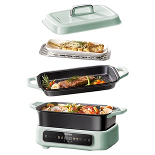 苏泊尔智能多功能料理锅烤肉锅烤盘分体火锅电煮锅烤涮一体烤鱼锅