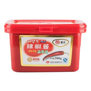 柏兰韩式风味辣椒酱韩国炒年糕辣酱石锅拌饭酱朝鲜料理辣椒酱500g