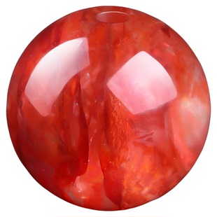 天然锦鲤胶花散珠南红玛瑙单株diy手串太阳石手链水晶红色玉石珠