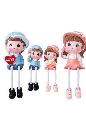 创意客厅儿童房吊脚娃娃小摆件