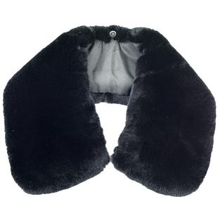 优质真兔毛领子男通用翻领大领子整皮冬黑色大衣真皮毛毛领子单买