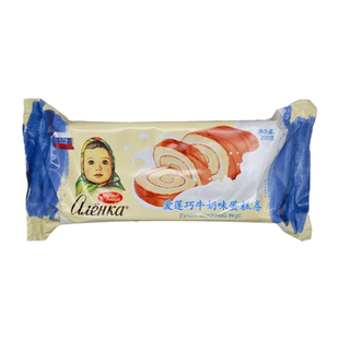 俄罗斯进口爱莲巧蛋糕卷大头娃娃牛奶巧克力瑞士卷蛋糕下午茶零食