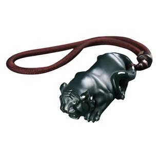 真品和田玉老虎手把件生肖虎把玩件新疆玉石虎虎生威文玩玉器把玩