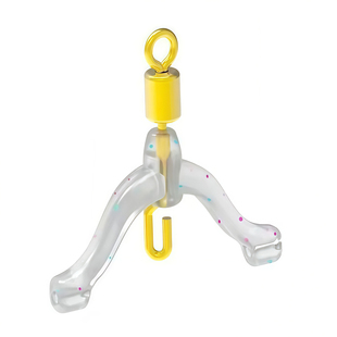 新型防缠绕八字环子线分叉器鱼钩分线夹硅胶双钩防缠豆连接器配件