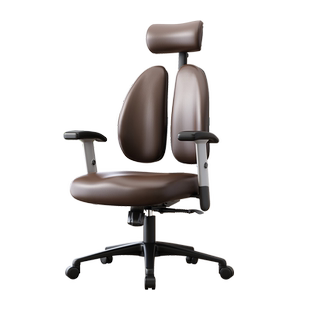 人体工学椅办公室椅家用久坐舒适椅护腰老板椅高品质椅子真皮座椅