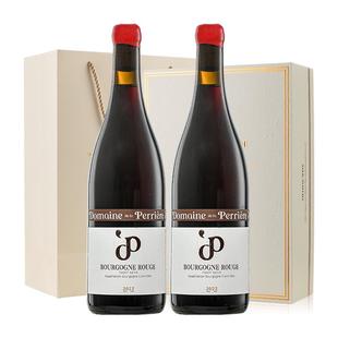 【自营】法国进口AOC红酒勃艮第干红葡萄酒黑皮诺红葡萄酒礼盒装