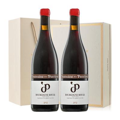 【自营】法国进口AOC红酒勃艮第干红葡萄酒黑皮诺红葡萄酒礼盒装