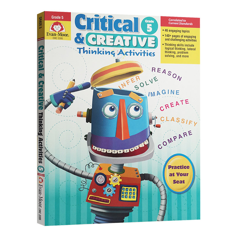 英文原版 Critical and Creative Thinking Activities Grade 5 批判性与创造性思维练习 五年级 英文版 进口英语原版书籍