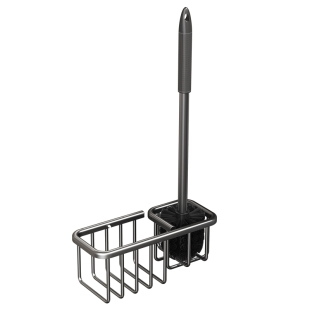 枪灰太空铝家用卫生间刷子厕所放清洁神器壁挂式马桶刷子清洁刷子