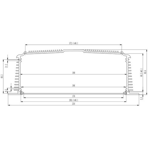永锢现货壁挂式234*接线盒80.6壳铝控制器电源壳体工控铝合金外壳