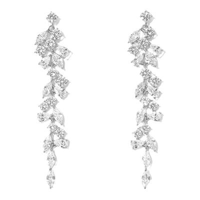 dodogogo碎钻树叶流苏耳环