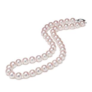 欧诗漫9K金海水珍珠项链akoya珠圆形颈链送妈妈款节日礼物 海澜