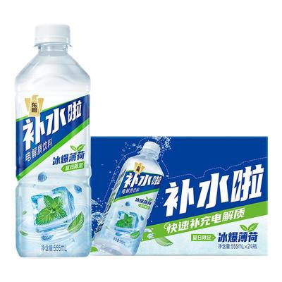 东鹏补水啦电解质水555ml*24瓶 冰爆薄荷夏日限定口味电解质饮料