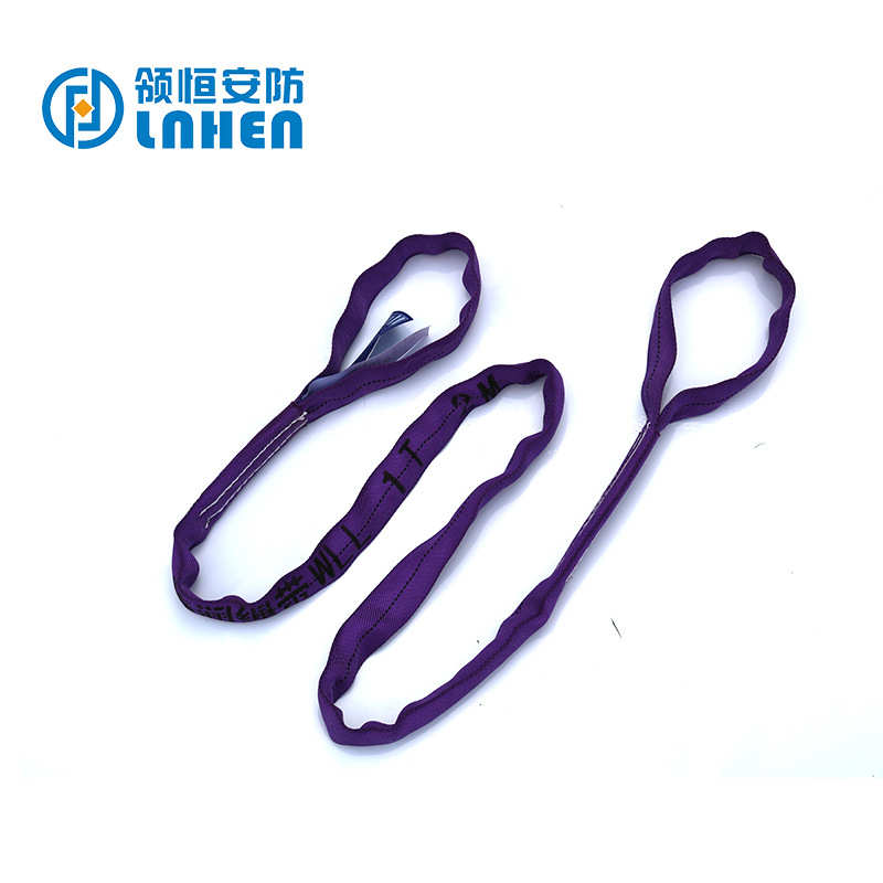 领恒环形柔性吊装带起重吊装带索具两头扣彩色50吨大吨位吊带