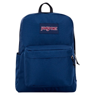 JanSport杰斯伯经典双肩包多巴胺风百搭背包海军蓝大学生旅行包