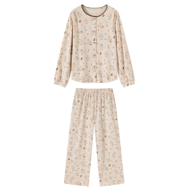 顶瓜瓜女士纯棉可外穿家居服套装