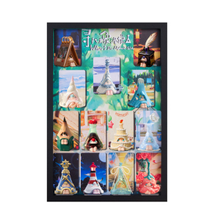 适用POPMART泡泡玛特1001MOONS寻找大象滑梯潮玩盲盒场景灯光盒