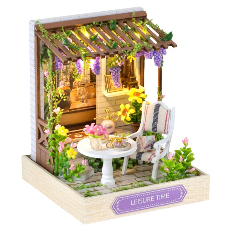 智趣屋木质模拟城镇手工小屋