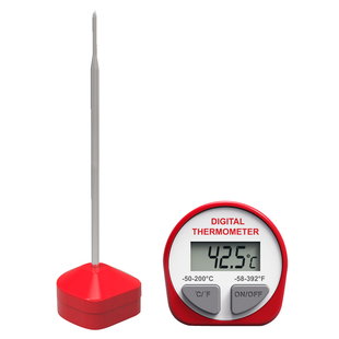 开泰家用厨房电子温度计牛奶咖啡烤肉快速自动测温食品级304探针